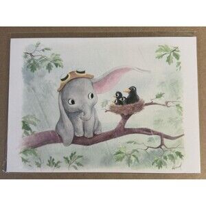 Disney WonderGround - "Lending an Ear" Dumbo - 5x7 Postcard New Sealed